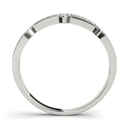 14K White Gold Fashion Band With 0.18 TCW Diamond (SI2, H-I)