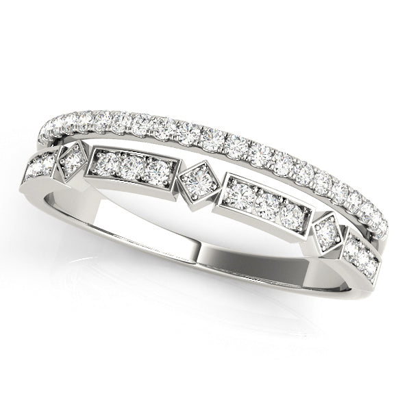 14K White Gold Fashion Band With 0.18 TCW Diamond (SI2, H-I)