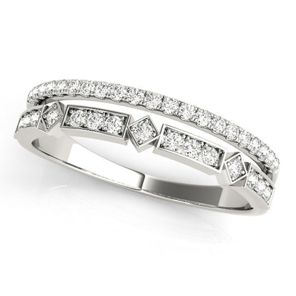 14K White Gold Fashion Band With 0.18 TCW Diamond (SI2, H-I)