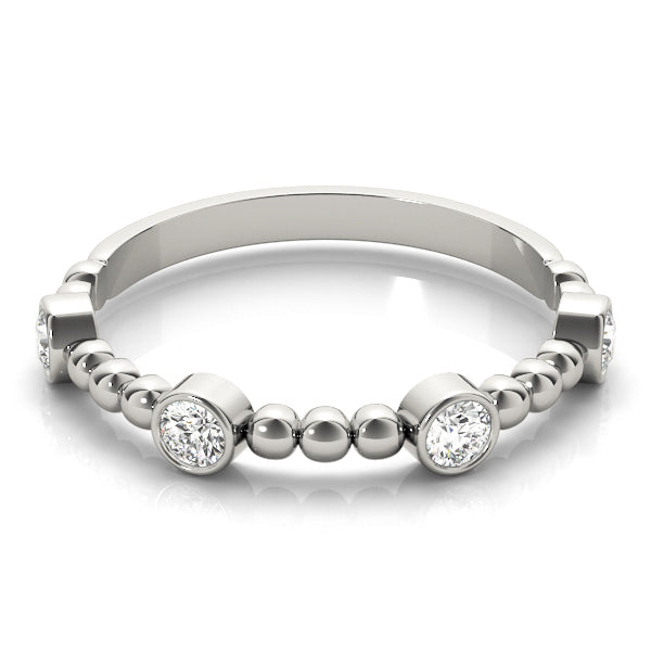 14K White Gold Fashion Band With 0.24 TCW Diamond (SI2, H-I)