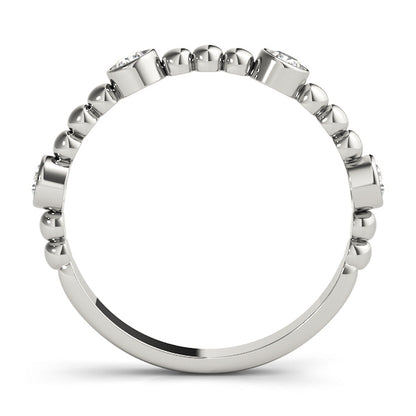 14K White Gold Fashion Band With 0.24 TCW Diamond (SI2, H-I)