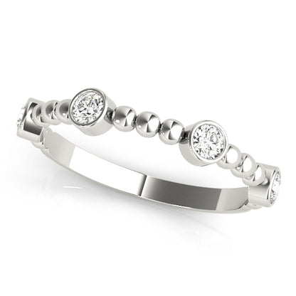 14K White Gold Fashion Band With 0.24 TCW Diamond (SI2, H-I)