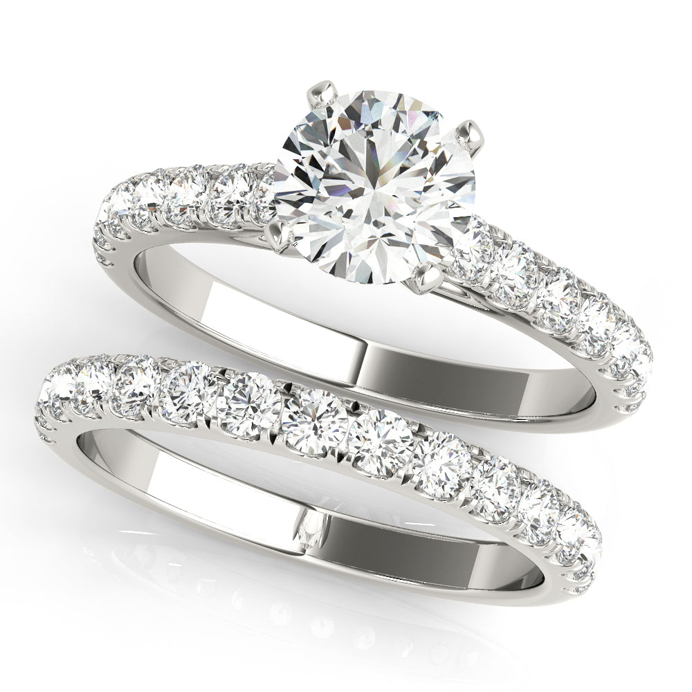 14K White Gold 1 Cttw 1/2 Way Around Band With 0.99 TCW Diamond (I1, H-I)