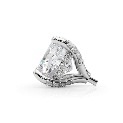 14K White Gold Hidden Halo Cushion Center With 2.08 TCW Diamond (SI1-SI2, G-H)