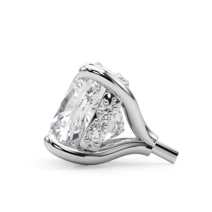 14K White Gold Hidden Halo Cushion Center With 2.04 TCW Diamond (SI1-SI2, G-H)