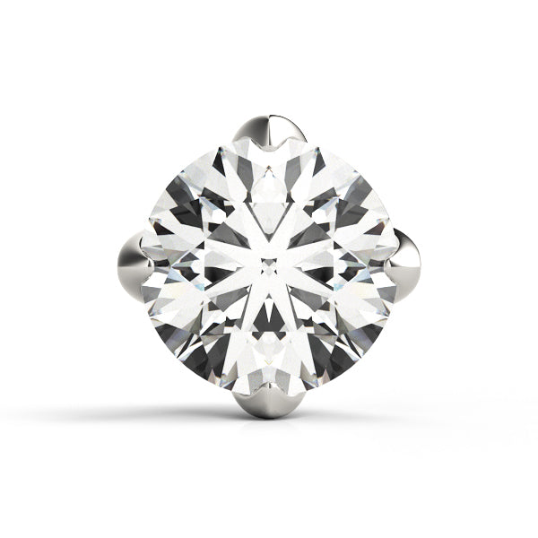 14K White Gold Round Petal Head With 0.82 TCW Diamond (SI1-SI2, G-H)