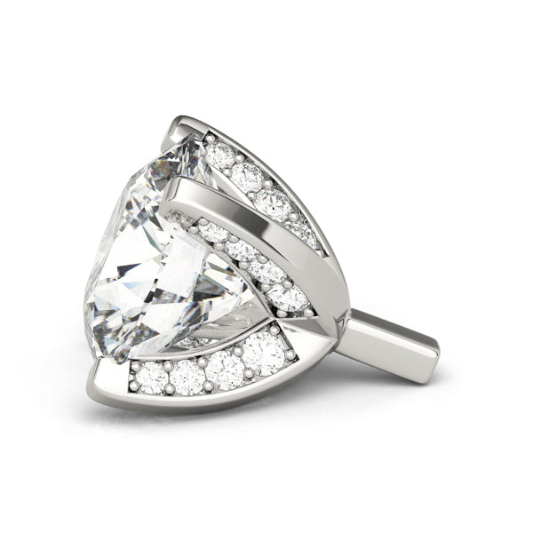 14K White Gold Designer Head With 0.22 TCW Diamond (SI1-SI2, G-H)