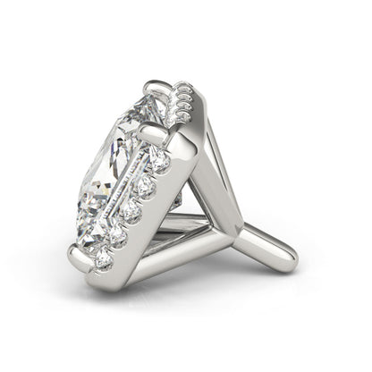 14K White Gold Princess Halo Head With 1.98 TCW Diamond (SI1-SI2, G-H)