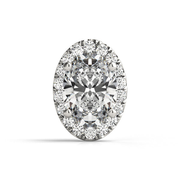 14K White Gold Oval Head Pave With 1.10 TCW Diamond (SI1-SI2, G-H)