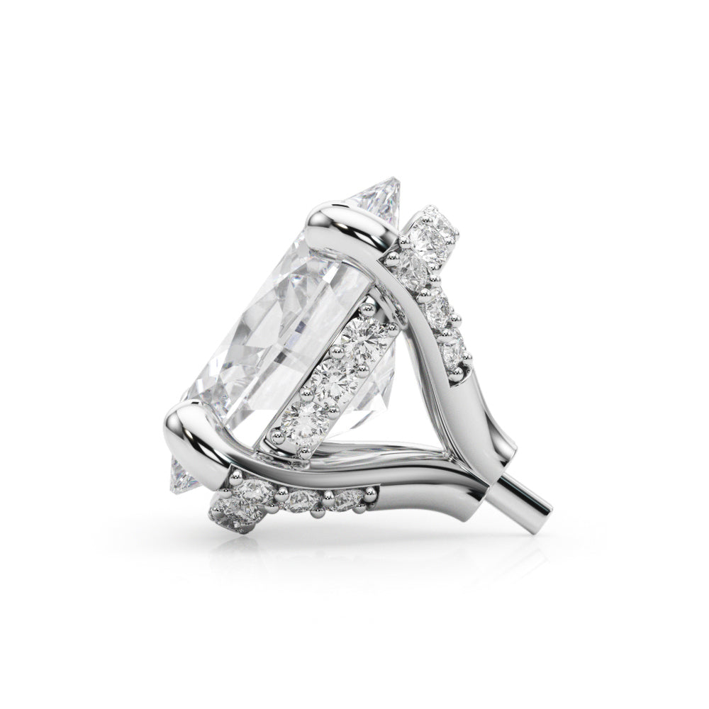 14K White Gold Hidden Halo Oval Head With 1.01 TCW Diamond (SI1-SI2, G-H)