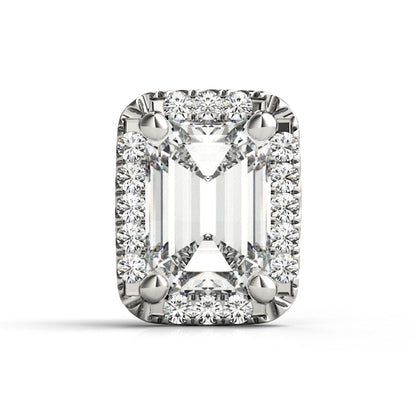 14K White Gold Emerald Cut Halo With 1.09 TCW Diamond (SI1-SI2, G-H)