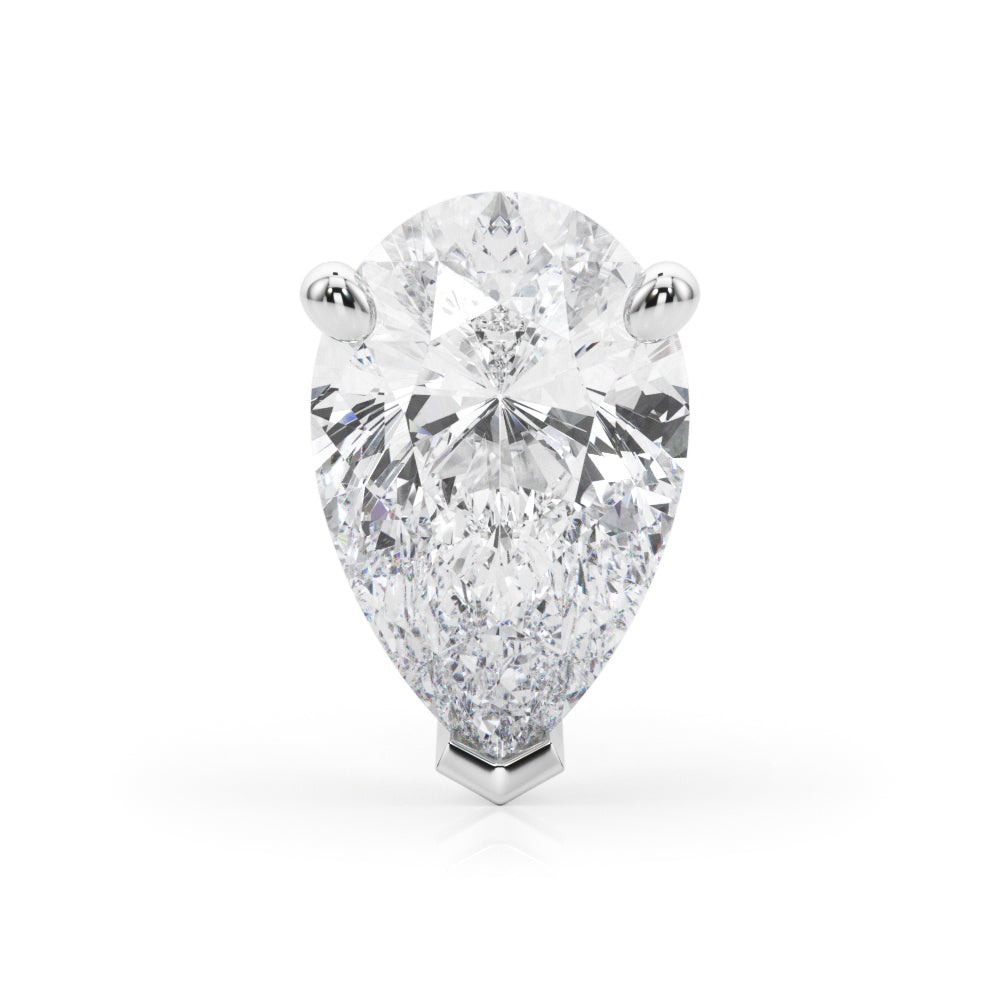 14K White Gold Hidden Halo Pear Center With 0.73 TCW Diamond (SI1-SI2, G-H)