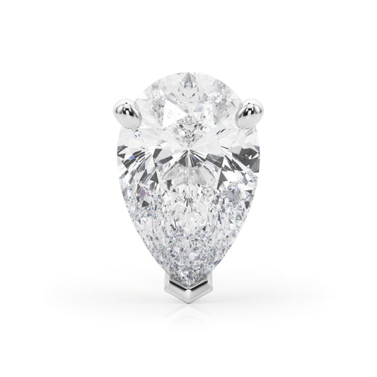 14K White Gold Hidden Halo Pear Center With 0.73 TCW Diamond (SI1-SI2, G-H)