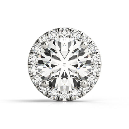 14K White Gold Round Halo Head With 0.58 TCW Diamond (SI1-SI2, G-H)