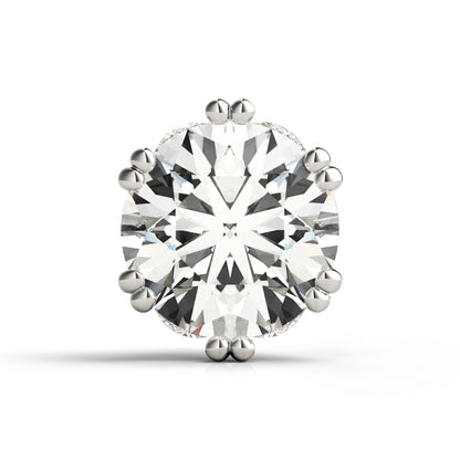 14K White Gold Round Designer Head With 0.96 TCW Diamond (SI1-SI2, G-H)