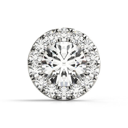 14K White Gold Round Halo With 0.45 TCW Diamond (SI1-SI2, G-H)