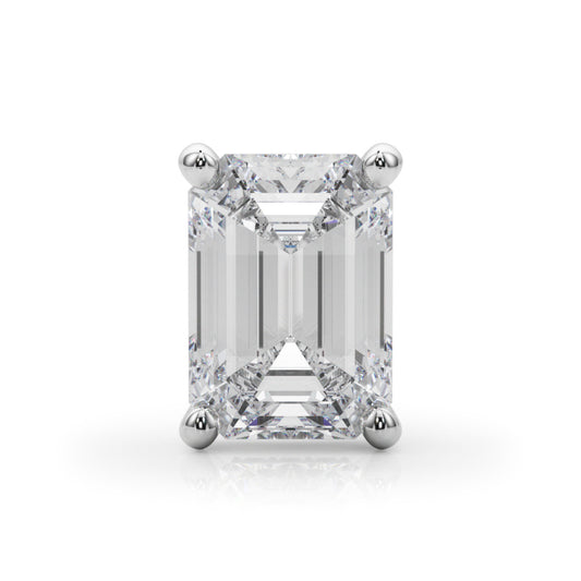 14K White Gold Hidden Halo Emerald Cut Head With 2.09 TCW Diamond (SI1-SI2, G-H)