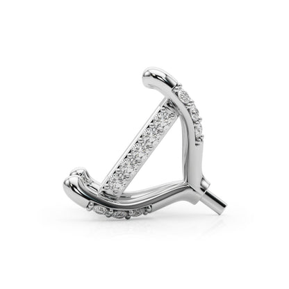 14K White Gold Hidden Halo Emerald Cut Head With 2.12 TCW Diamond (SI1-SI2, G-H)