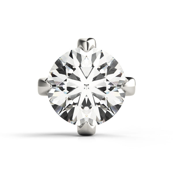 14K White Gold Round Pave Head With 1.08 TCW Diamond (SI1-SI2, G-H)