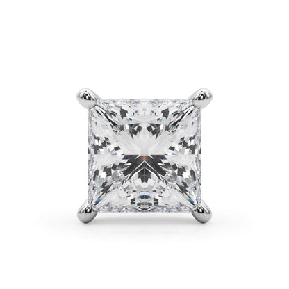 14K White Gold Hidden Halo Head Princess Cut With 1.54 TCW Diamond (SI1-SI2, G-H)