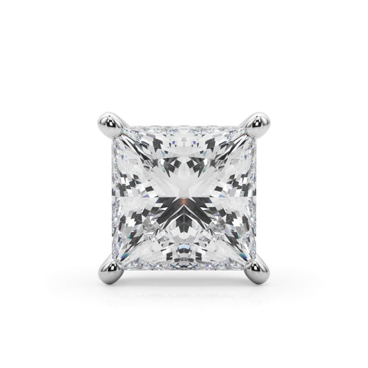 14K White Gold Hidden Halo Head Princess Cut With 1.54 TCW Diamond (SI1-SI2, G-H)