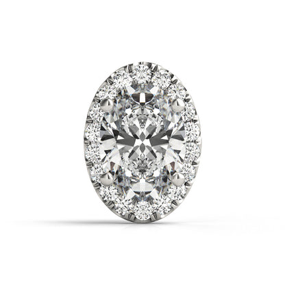 14K White Gold Oval Head Pave With 1.04 TCW Diamond (SI1-SI2, G-H)