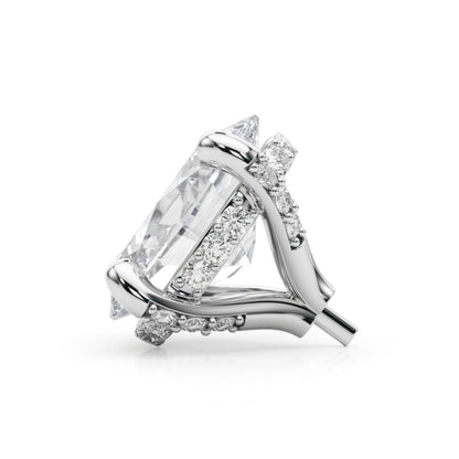 14K White Gold Hidden Halo Oval Head With 2.09 TCW Diamond (SI1-SI2, G-H)