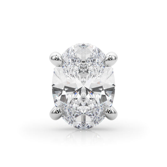 14K White Gold Hidden Halo Oval Head With 2.09 TCW Diamond (SI1-SI2, G-H)