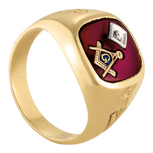 14K White Gold Gents Ring Color With 0.02 TCW Diamond (SI2, H-I)