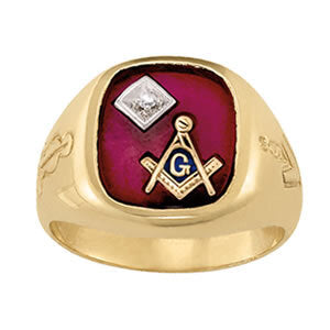 14K White Gold Gents Ring Color With 0.02 TCW Diamond (SI2, H-I)