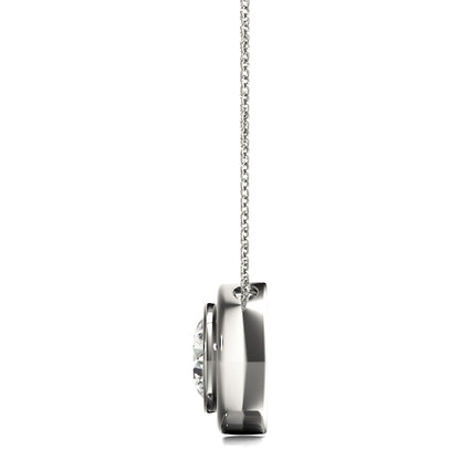 14K White Gold Pendants Solitaires With 0.50 TCW Diamond (SI2, H-I)