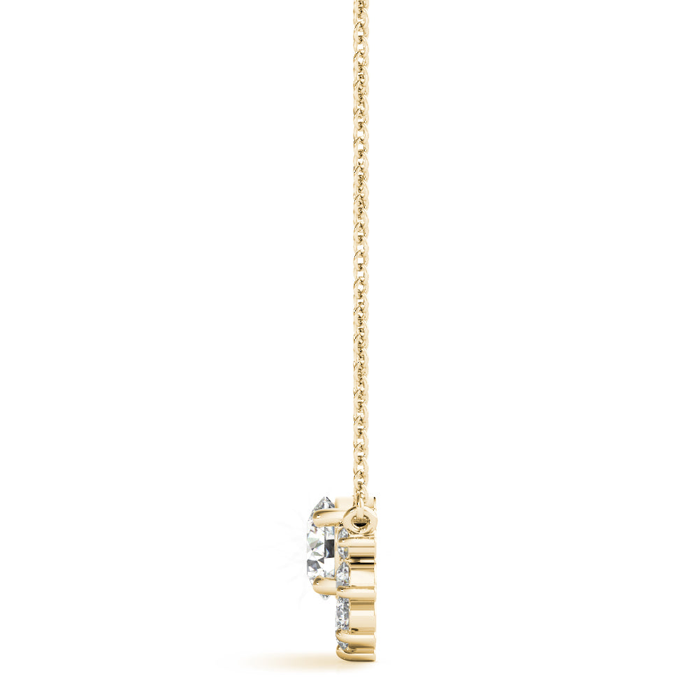 14K Yellow Gold Fashion Pendant With 0.11 TCW Diamond (SI2, H-I)
