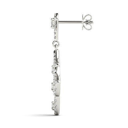 14K White Gold Fashion Earrings With 0.34 TCW Diamond (SI2, H-I)