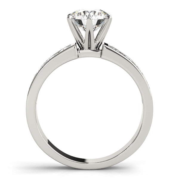 14K White Gold Engagement Rings Single Row Channel Set With 2.80 TCW Diamond (SI1-SI2, G-H)