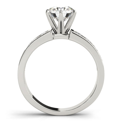 14K White Gold Engagement Rings Single Row Channel Set With 2.80 TCW Diamond (SI1-SI2, G-H)