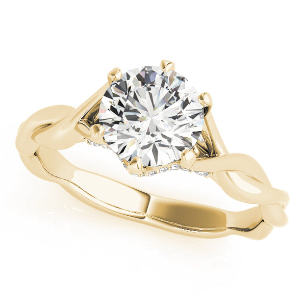 14K Yellow Gold Engagement Ring With 1.11 TCW Diamond (I1, H-I)