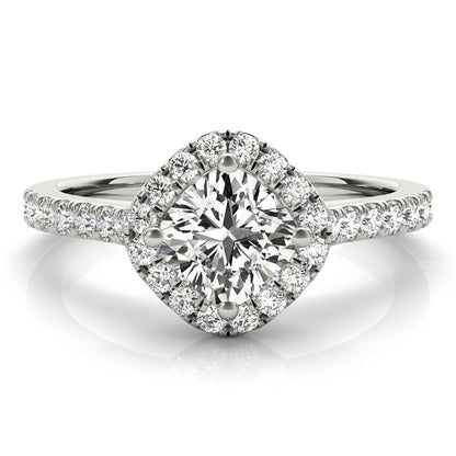 14K White Gold Engagement Ring With 1.30 TCW Diamond (SI1-SI2, G-H)
