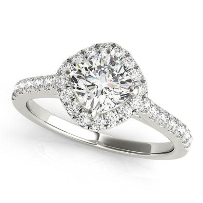 14K White Gold Engagement Ring With 1.30 TCW Diamond (SI1-SI2, G-H)