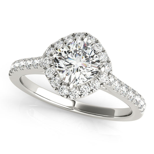 14K White Gold Engagement Ring With 1.30 TCW Diamond (SI1-SI2, G-H)
