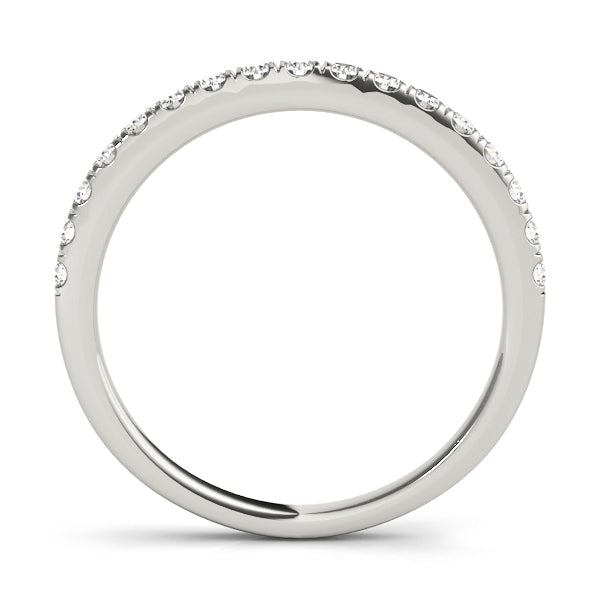 14K White Gold Wedding Band With 0.17 TCW Diamond (SI1-SI2, G-H)