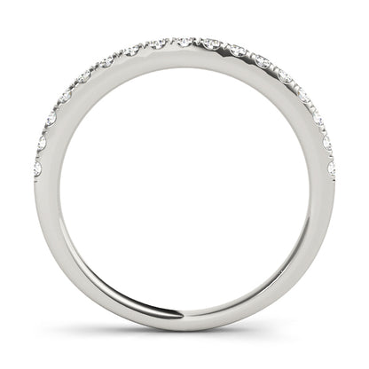14K White Gold Wedding Band With 0.17 TCW Diamond (SI1-SI2, G-H)