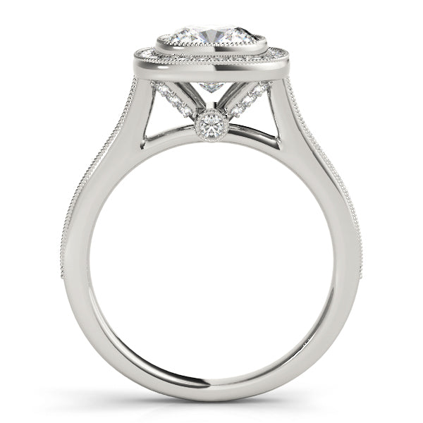 14K White Gold Engagement Rings Halo Cushion With 2.34 TCW Diamond (SI1-SI2, G-H)