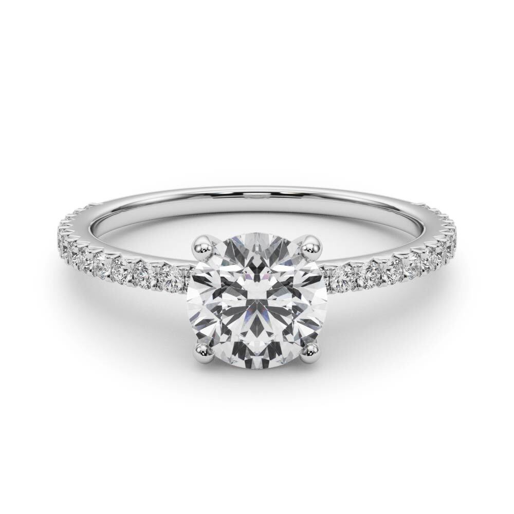 14K White Gold Engagement Ring With 2.76 TCW Diamond (SI1, G)