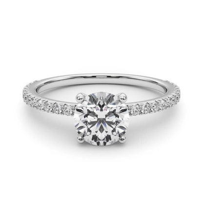 14K White Gold Engagement Ring With 2.76 TCW Diamond (SI1, G)