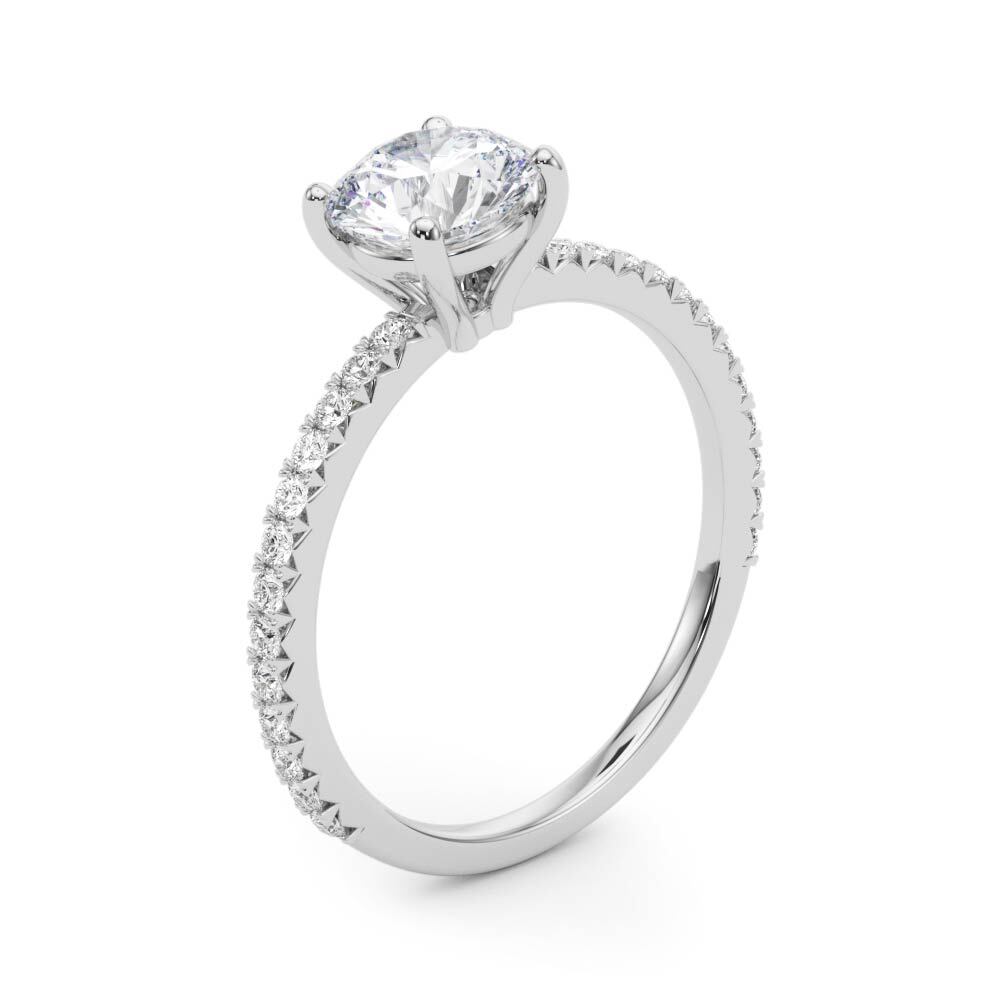 14K White Gold Engagement Ring With 2.76 TCW Diamond (SI1, G)