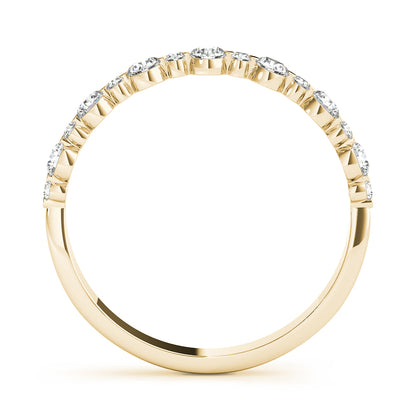 14K Yellow Gold Wedding Band With 0.41 TCW Diamond (SI1-SI2, G-H)