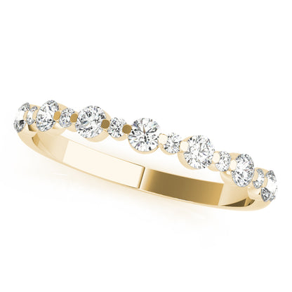 14K Yellow Gold Wedding Band With 0.41 TCW Diamond (SI1-SI2, G-H)