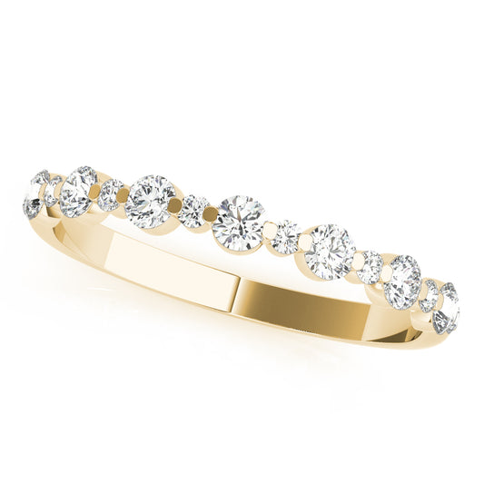 14K Yellow Gold Wedding Band With 0.41 TCW Diamond (SI1-SI2, G-H)
