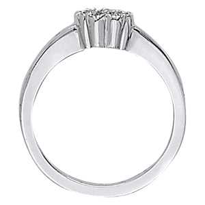 14K White Gold Diamond Fashion Cluster With 0.25 TCW Diamond (SI1, G)