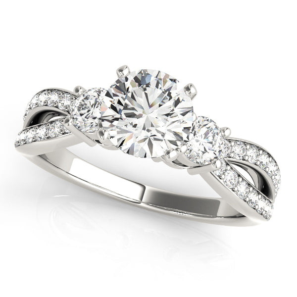 14K White Gold Engagement Ring With 0.68 TCW Diamond (I1, H-I)